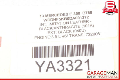 10-13 Mercedes W212 E350 E550 E63 AMG Sedan Trunk Lid Tailgate Handle Trim Black
