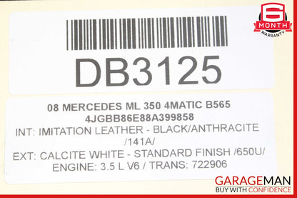 06-12 Mercedes W164 ML350 GL450 GL550 Front Bumper Reinforcement Impact Bar OEM