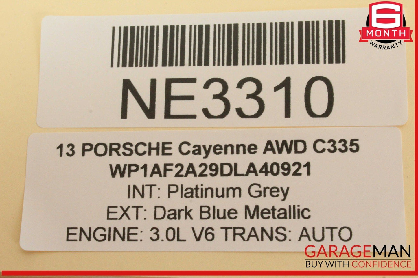 11-14 Porsche Cayenne 958 AWD Rear Left Driver Side Seat Belt 306709799 OEM