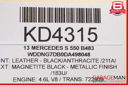07-14 Mercedes W221 S550 CL550 Trunk Release Remote Open Close Module OEM