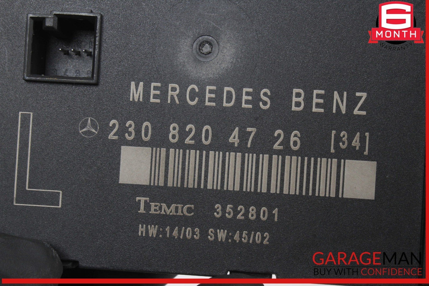 03-12 Mercedes R230 SL500 SL55 AMG Front Left Door Control Module 2308204726 OEM