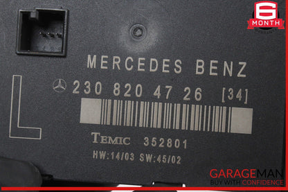 03-12 Mercedes R230 SL500 SL55 AMG Front Left Door Control Module 2308204726 OEM