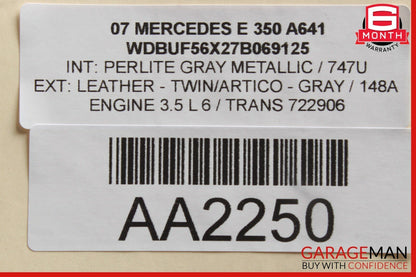 03-09 Mercedes W211 E350 E63 AMG Rear Right Side Exterior Door Handle Gray OEM