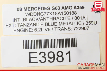 07-13 Mercedes W221 S600 S63 AMG Rear Left / Right Side Door Control Module OEM