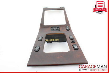 02-05 Mercedes W163 ML500 Center Console Shifter Window Switch Trim Bezel Wood