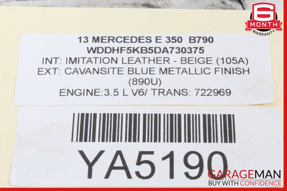 10-16 Mercedes W212 E350 E550 Power Steering Rack and Pinion 2124603400 OEM