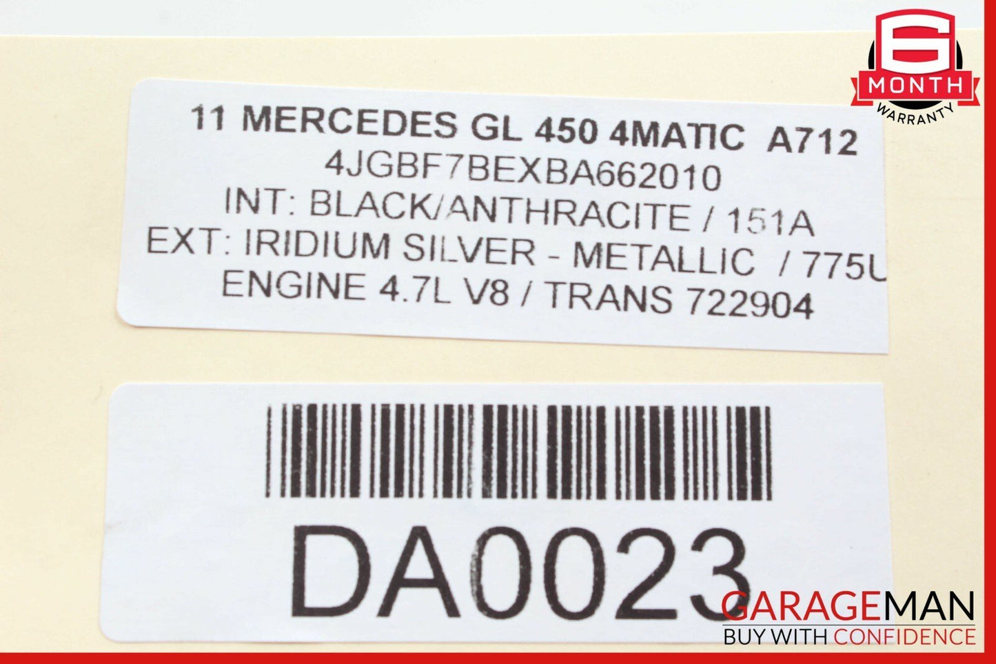 06-12 Mercedes X164 GL450 Rear Right / Left Side Suspension Upper Control Arm