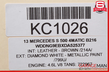 10-14 Mercedes S550 CL550 S500 Speedometer Odometer Instrument Cluster Gauge OEM
