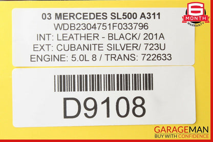 00-06 Mercedes R230 SL500 S600 CL500 Anti Theft Alarm Sensor Control Module OEM