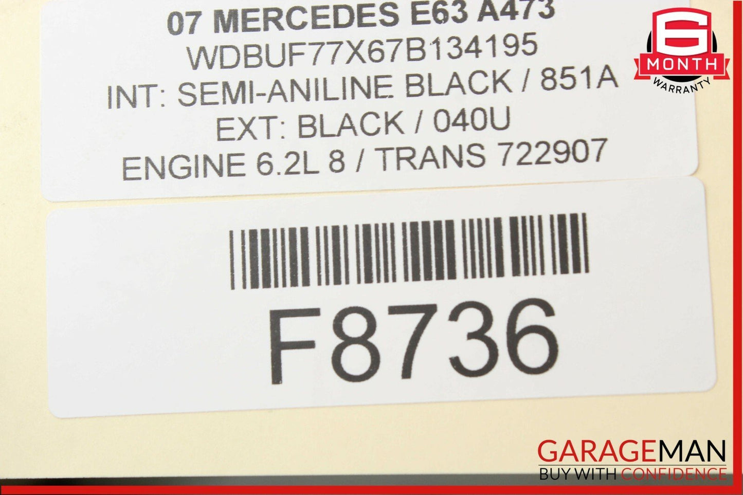 06-11 Mercedes CLS500 E63 AMG Rear Right Door Keyless Go Entry Control Module
