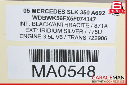 05-08 Mercedes R171 SLK280 SLK350 Front Right Exterior Door Handle Silver OEM