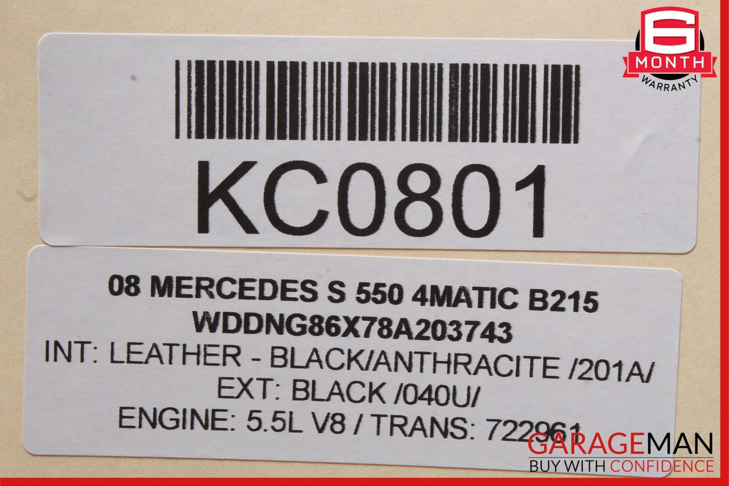 07-13 Mercedes W221 S550 4MATIC Rear Left Side Door Window Regulator Motor OEM