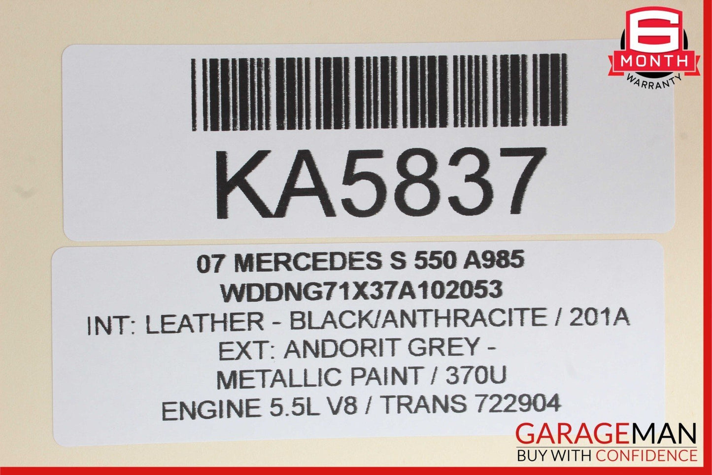 07-13 Mercedes W221 S550 Front Left Exterior Door Handle Keyless Go OEM