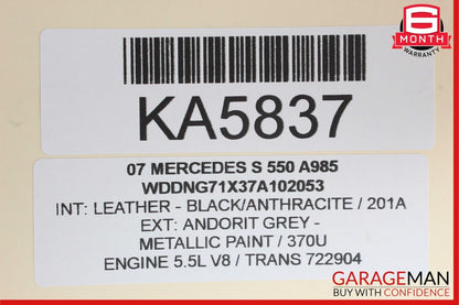 07-13 Mercedes W221 S550 Front Left Exterior Door Handle Keyless Go OEM