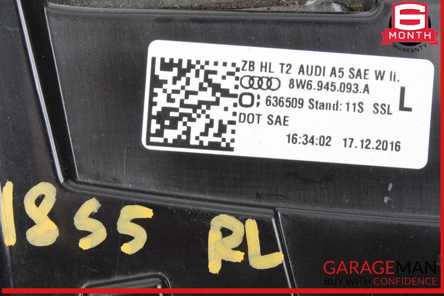 18-24 Audi S5 RS5 Rear Left Driver Side Inner Tail Light Lamp 8W6945093A OEM