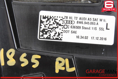 18-24 Audi S5 RS5 Rear Left Driver Side Inner Tail Light Lamp 8W6945093A OEM