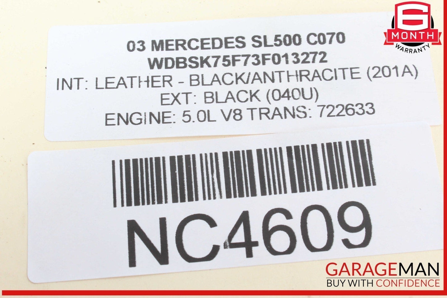 03-08 Mercedes R230 SL500 SL550 Convertible Top Hydraulic Pump Motor OEM