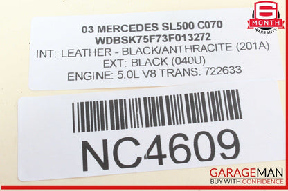 03-08 Mercedes R230 SL500 SL550 Convertible Top Hydraulic Pump Motor OEM