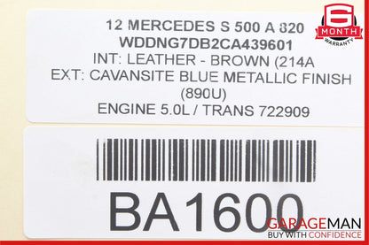 07-13 Mercedes W221 S500 CL550 Cluster Control Switch 2218215451 OEM