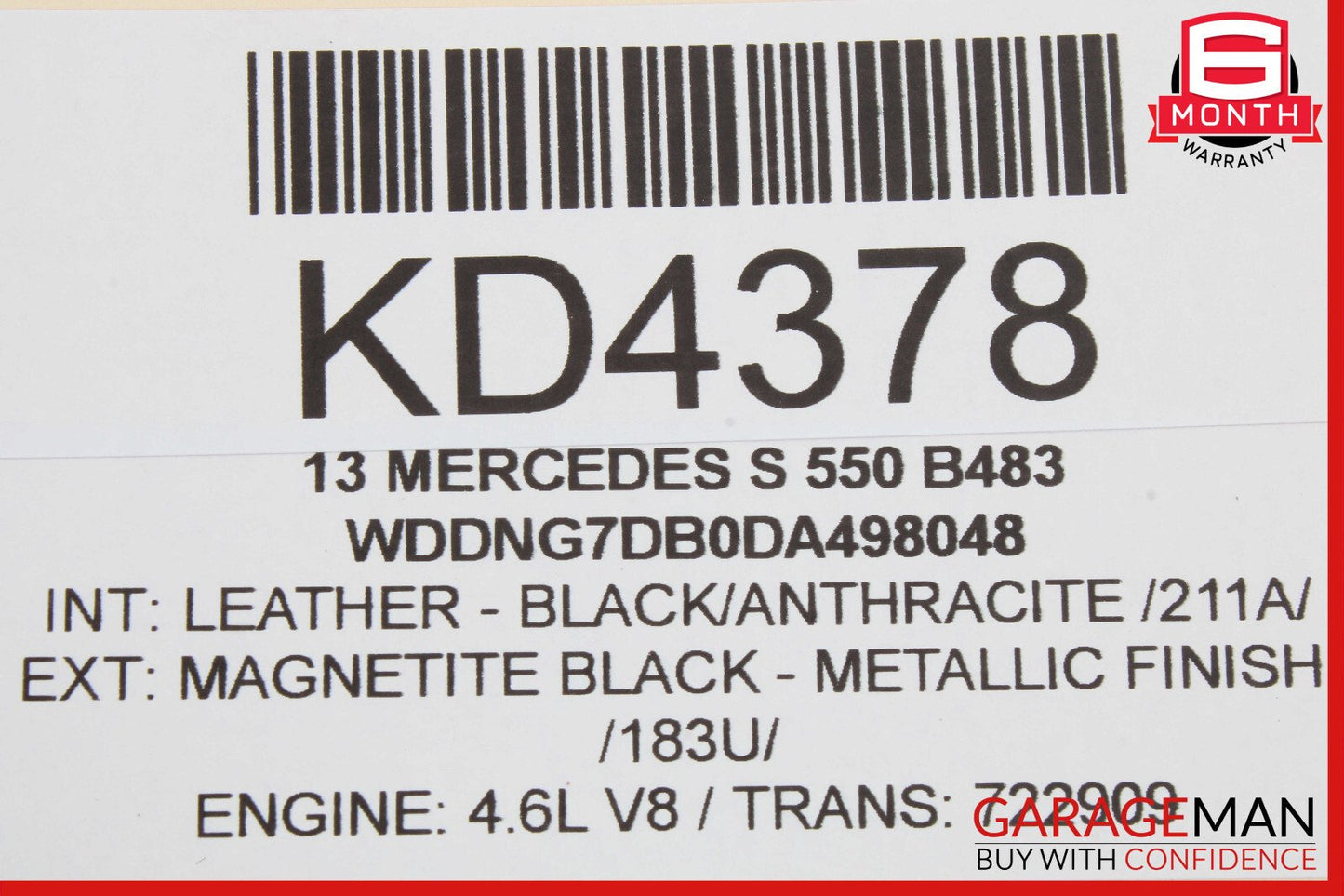 07-13 Mercedes W221 S550 Front Right Door Lock Latch Actuator Keyless Go OEM