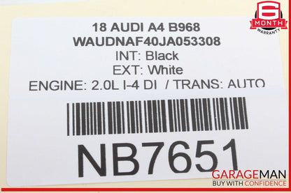 17-19 Audi A4 Engine Turbo Charger Turbocharger Assembly 06L145722T OEM