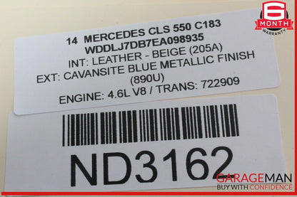 10-16 Mercedes W218 CLS550 SLK350 Rear Right Door Window Regulator Motor Unit
