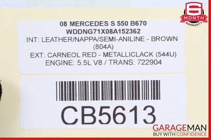 07-10 Mercedes W221 S550 CL600 Odometer Instrument Cluster Speedometer Assy