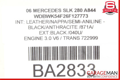 05-12 Mercedes R171 SLK280 E350 R350 Front Right Side Under Seat Control Module