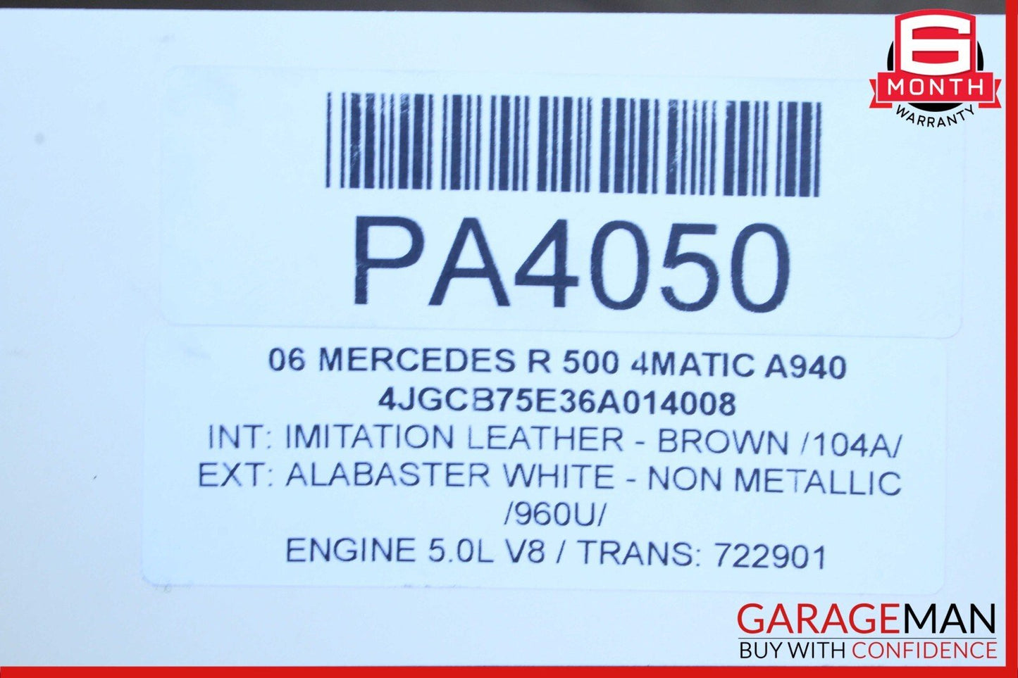 06-13 Mercedes W251 R350 R500 Front Engine Sub Frame Subframe Crossmember OEM