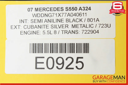 07-13 Mercedes W221 S500 S550 CL550 Instrument Cluster Dash Control Switch OEM