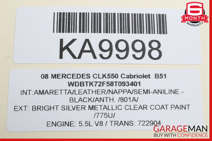 Mercedes SLK350 E350 ML350 R350 CLK550 Sirius Satellite Radio Receiver Module