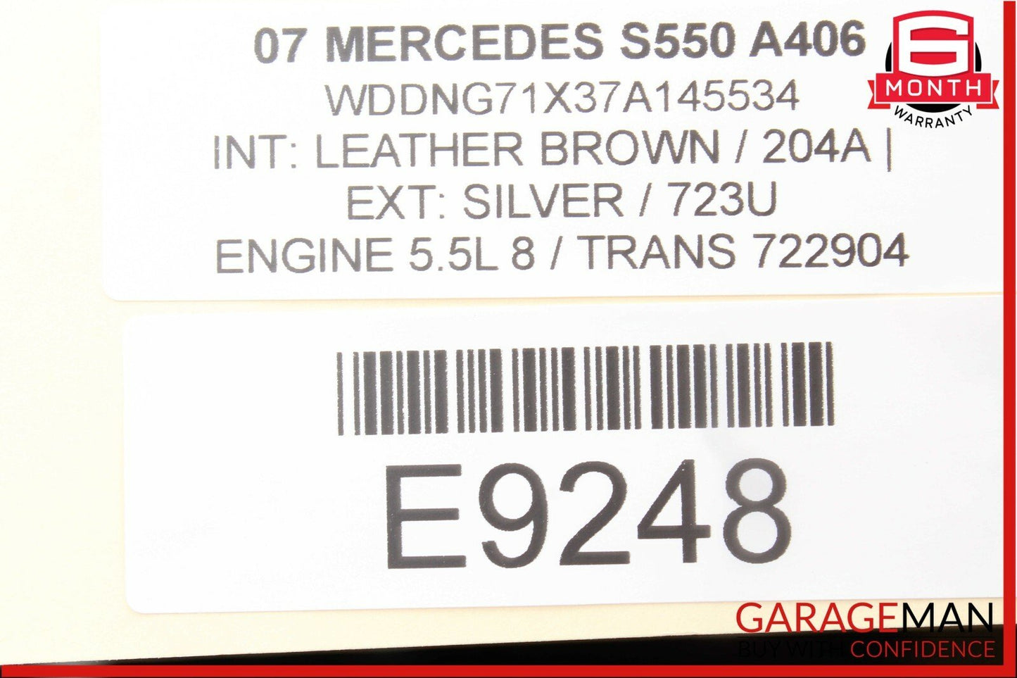 07-13 Mercedes W221 S550 Electronic Parking Button Switch Control Module OEM