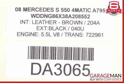 07-14 Mercedes W221 S550 Electric Power Supply Control Fuse Box Module Unit