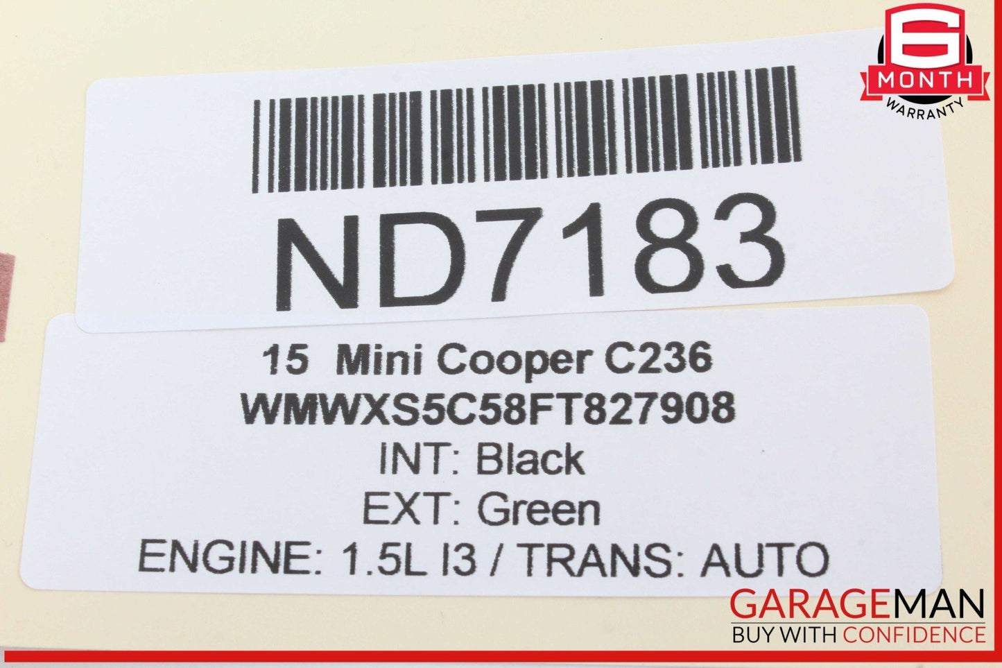 14-19 Mini Cooper Rear Right Passenger Side Seat Belt Seatbelt Retractor OEM