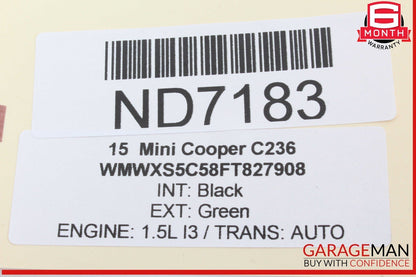 14-19 Mini Cooper Rear Right Passenger Side Seat Belt Seatbelt Retractor OEM
