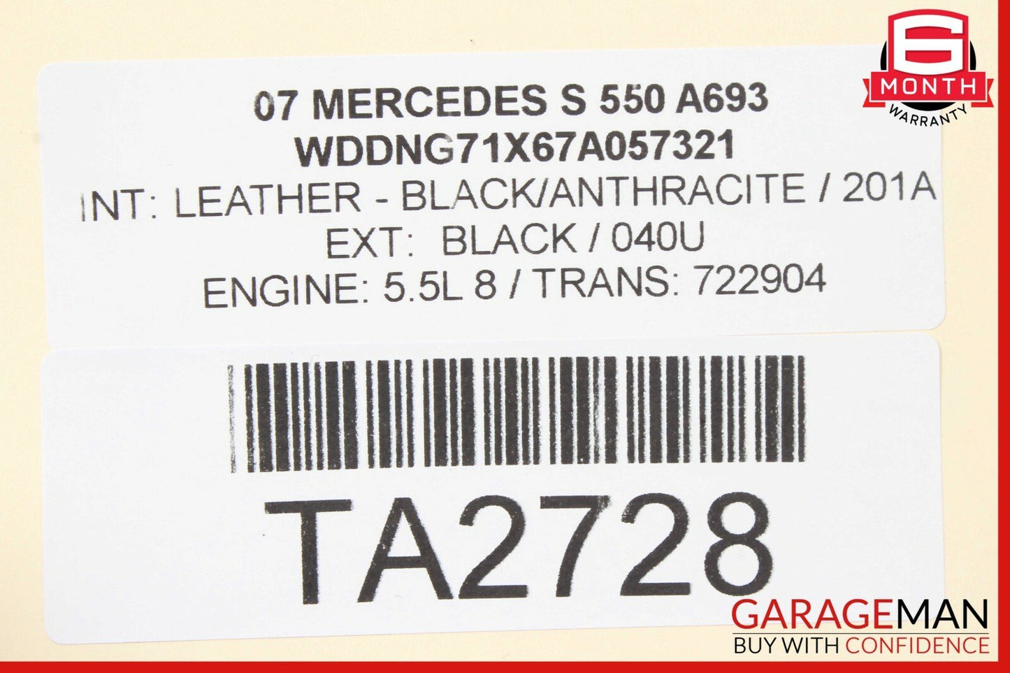 07-13 Mercedes W221 S550 Rear Center Seat Belt Retractor Buckle Assembly OEM