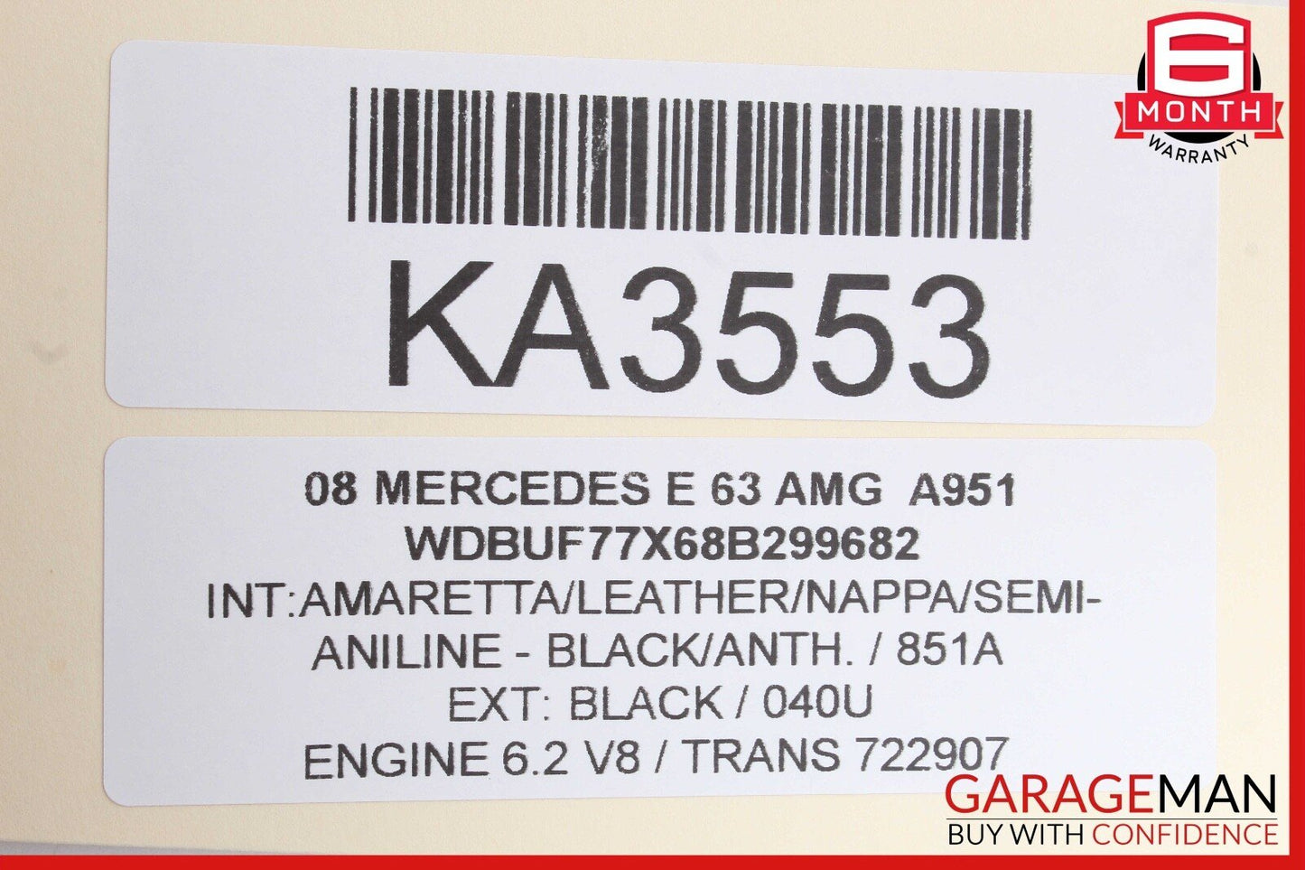 03-09 Mercedes W211 E63 AMG Front Left Driver Side Door Control Module OEM