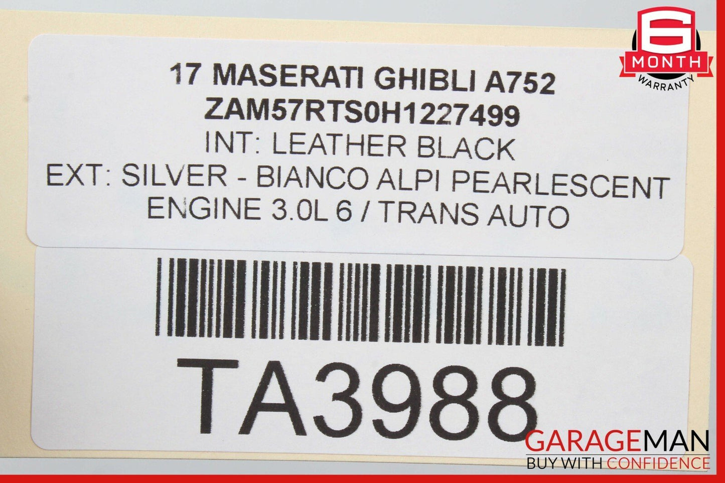 14-17 Maserati Ghibli Front Left Driver Side Exterior Door Shell Panel OEM