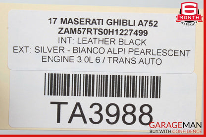 14-17 Maserati Ghibli Front Left Driver Side Exterior Door Shell Panel OEM