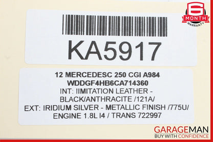 08-14 Mercedes W204 C250 C300 Front Left Side Door Lock Latch Actuator OEM