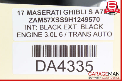 14-17 Maserati Ghibli Radio Navi Navigation Info Display Screen Touchscreen