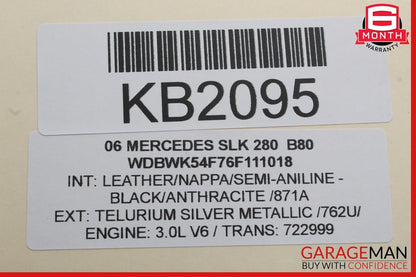 05-08 Mercedes R171 SLK280 Front Left Driver Side Exterior Door Handle Silver