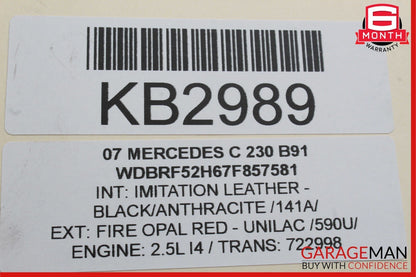 06-15 Mercedes W203 C230 E350 C300 Engine Oil Separator Cover 2720160134 OEM