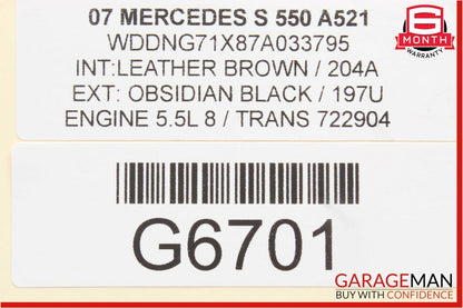 07-13 Mercedes W221 S400 S550 CL600 Front Right Side Seat Control Switch Set OEM