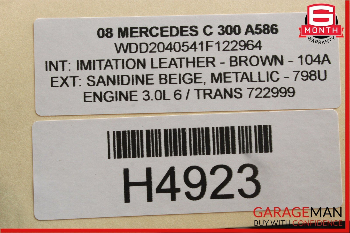 08-14 Mercedes W204 C300 Front Right Passenger Side Door Window Regulator Motor