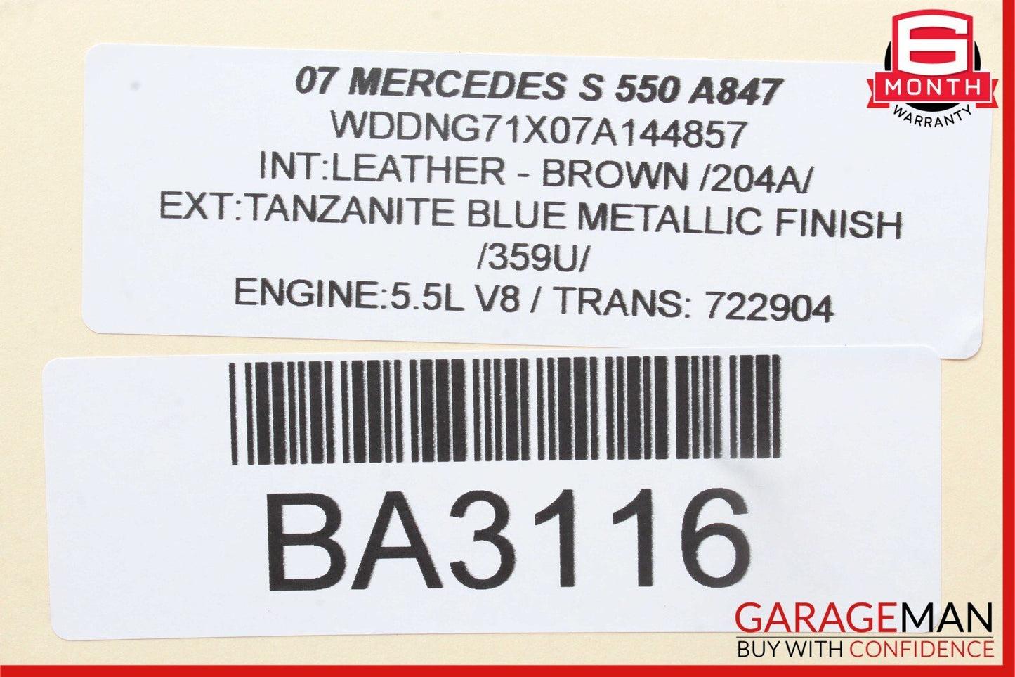 07-10 Mercedes W221 S600 CL600 Bluetooth Mobile Cell Phone Control Module Unit
