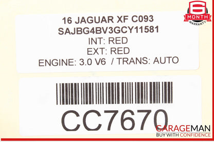 16-20 Jaguar XF Rear Bumper Center Support Bracket OEM