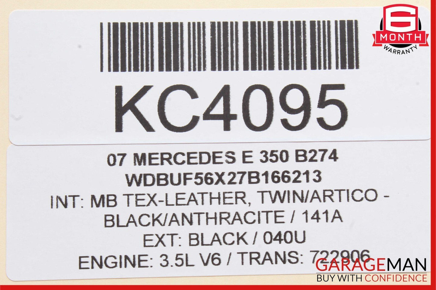 03-09 MercedesW211 E350 E500 Rear Right Side Window Regulator Motor OEM