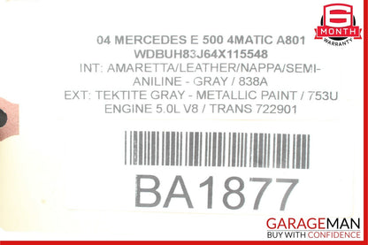 03-11 Mercedes W211 E500 Rear Left / Right Side Suspension Upper Control Arm OEM