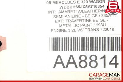 03-09 Mercedes W211 E350 E550 Rear Left Side Keyless Go Door Lock Actuator OEM